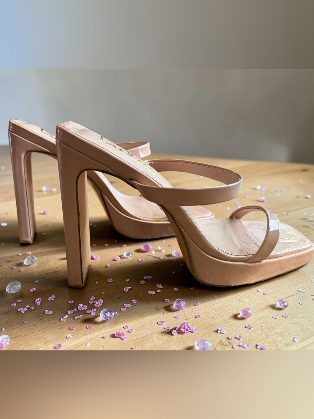 Lulu's Blush Nude Platform‎ High Heel Sandals